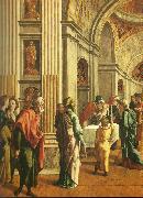Jan van Scorel frambarandet i templet oil painting reproduction